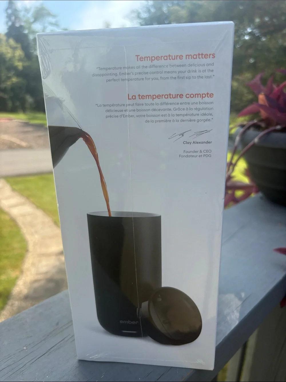 Ember Temperature Control Tumbler with Carry Handle - Black
